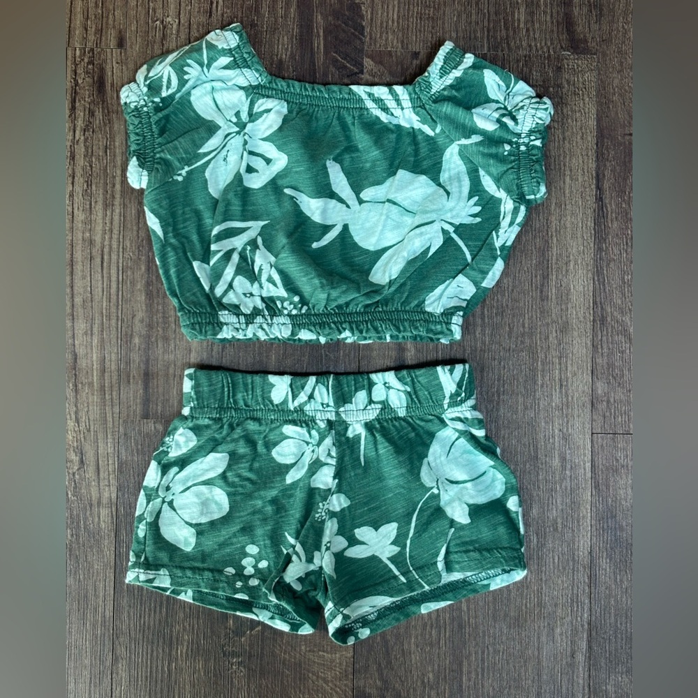 Carter's Teal Floral Baby Outfit
